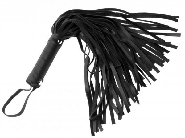 Pleather Pleasure Mini Flogger Black | SexToy.com